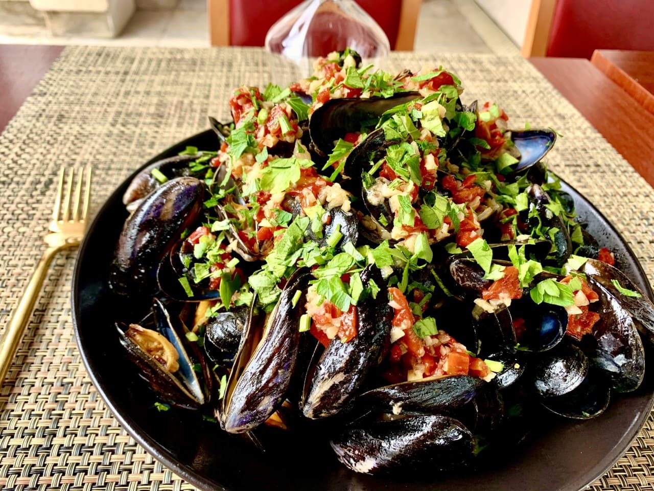 Recette moules plancha à l'espagnole au restaurant du Casino d'Hendaye